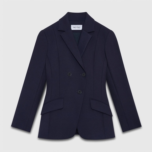 The Fold Jackets & Blazers - NWT The Fold navy Abbeville jacket